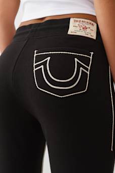 ROPE STITCH MID RISE BOOTCUT SWEATPANT, image 6