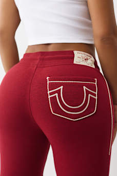 ROPE STITCH MID RISE BOOTCUT SWEATPANT, image 5