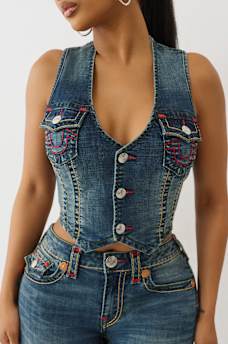 SUPER T DENIM VEST, image 2