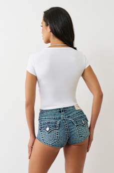CRYSTAL WING V NOTCH TEE, image 6