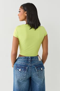CRYSTAL WING V NOTCH TEE, image 5