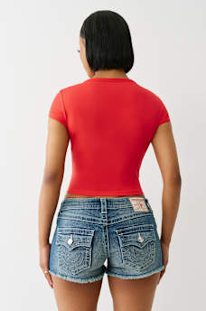 CRYSTAL WING V NOTCH TEE, image 5