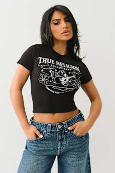 CRYSTAL GROOVY BUDDHA BABY TEE, image 2