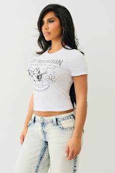 CRYSTAL GROOVY BUDDHA BABY TEE, image 4