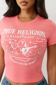 CRYSTAL GROOVY BUDDHA BABY TEE, image 1