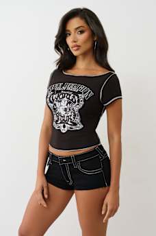 BOAT NECK VINTAGE BUDDHA TEE, image 4