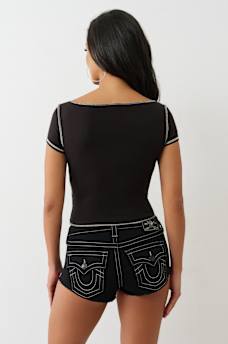 BOAT NECK VINTAGE BUDDHA TEE, image 5