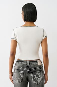 BOAT NECK VINTAGE BUDDHA TEE, image 6