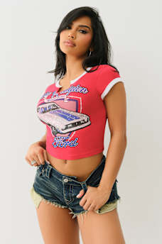 TRUE RELIGION X FORD CRYSTAL MUSTANG BABY TEE, image 4