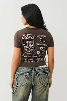 TRUE RELIGION X FORD VINTAGE BABY TEE , image 1