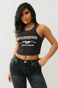TRUE RELIGION X FORD WASHED RACERBACK TANK TOP, image 2