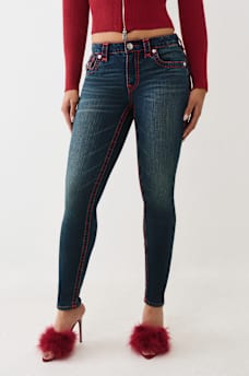 JENNIE MID RISE LUREX SUPER T CURVY SKINNY JEAN, image 2