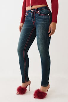 JENNIE MID RISE LUREX SUPER T CURVY SKINNY JEAN, image 4