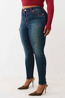 PLUS JENNIE MID RISE LUREX SUPER T SKINNY JEAN, image 4