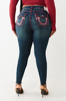PLUS JENNIE MID RISE LUREX SUPER T SKINNY JEAN, image 5