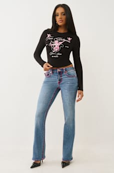 BECCA MID RISE SUPER T BOOTCUT JEAN, image 3