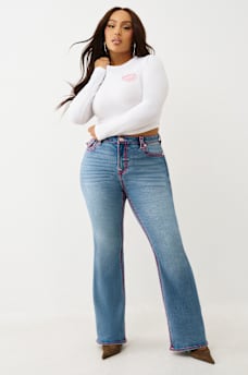 PLUS BECCA MID RISE SUPER T BOOTCUT JEAN, image 3