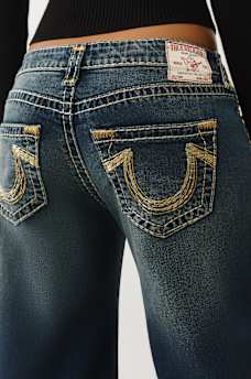 BOBBI LOW RISE LUREX SUPER T BAGGY JEAN, image 1