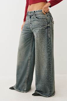 JESSIE MID RISE SUPER T FLAP SUPER BAGGY JEAN , image 4