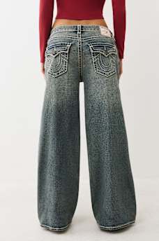 JESSIE MID RISE SUPER T FLAP SUPER BAGGY JEAN , image 5
