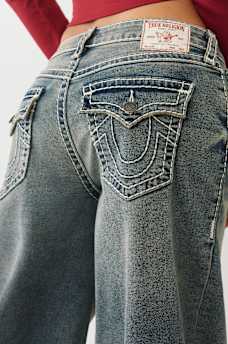 JESSIE MID RISE SUPER T FLAP SUPER BAGGY JEAN , image 1