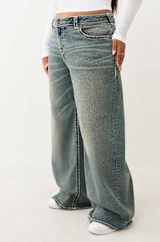 PLUS JESSIE MID RISE SUPER T SUPER BAGGY JEAN, image 4