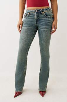 JEANS CORTE DE BOTA BECCA DE TIRO MEDIO CON BOLSILLOS CON SOLAPA, image 3