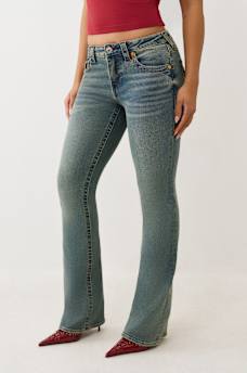 JEANS CORTE DE BOTA BECCA DE TIRO MEDIO CON BOLSILLOS CON SOLAPA, image 4