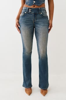 JEANS JOEY ACAMPANADOS DE TIRO BAJO CON SOLAPA, image 1