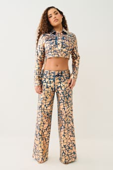 BOBBI CRACKED FOIL BAGGY JEAN, image 2