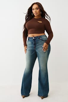 PLUS JOEY MID RISE SUPER T FLARE JEAN, image 3