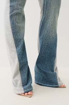 JOEY FLEECE MID RISE BIG T FLARE PANT, image 7