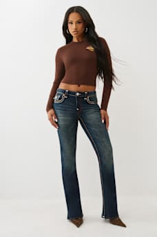 BECCA MID RISE SUPER T BOOTCUT JEAN, image 2