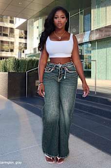 JESSIE MID RISE SUPER T SUPER BAGGY JEAN, image 1