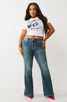 PLUS BECCA SIDE SLIT BOOTCUT JEAN, image 2