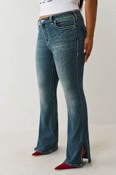 PLUS BECCA SIDE SLIT BOOTCUT JEAN, image 1