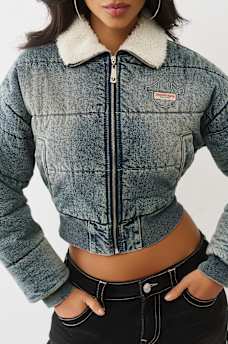 DENIM PUFFER JACKET, image 4