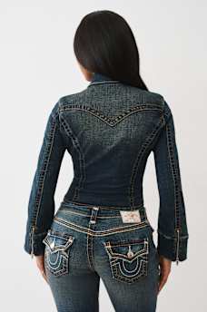 DENIM DOUBLE ZIP JACKET, image 5