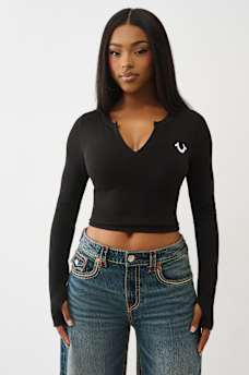 CAMISETA DE MANGA LARGA CON CUELLO EN V SIN COSTURAS, image 2