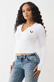 SEAMLESS V-NOTCH LONG SLEEVE TOP, image 4