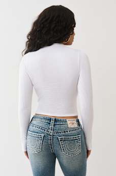 SEAMLESS V-NOTCH LONG SLEEVE TOP, image 5