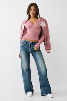 SEAMLESS V-NOTCH LONG SLEEVE TOP, image 2