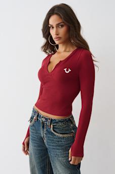 SEAMLESS V-NOTCH LONG SLEEVE TOP, image 4