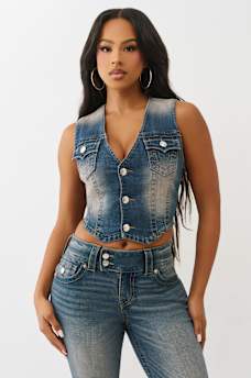 FADED DENIM VEST, image 2