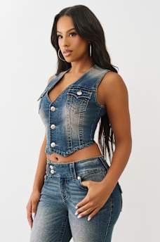 FADED DENIM VEST, image 4