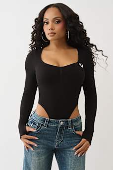 SEAMLESS LONG SLEEVE BODYSUIT, image 2
