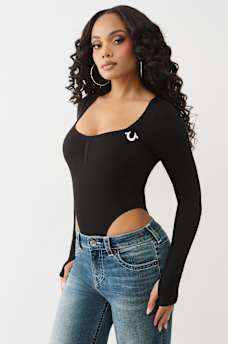 SEAMLESS LONG SLEEVE BODYSUIT, image 4