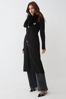 FAUX FUR DUSTER CARDIGAN, image 4