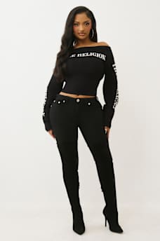 SU&Eacute;TER ENCOGIDO CON HOMBRO DESCUBIERTO, image 2