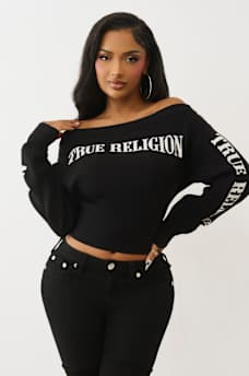 SU&Eacute;TER ENCOGIDO CON HOMBRO DESCUBIERTO, image 3